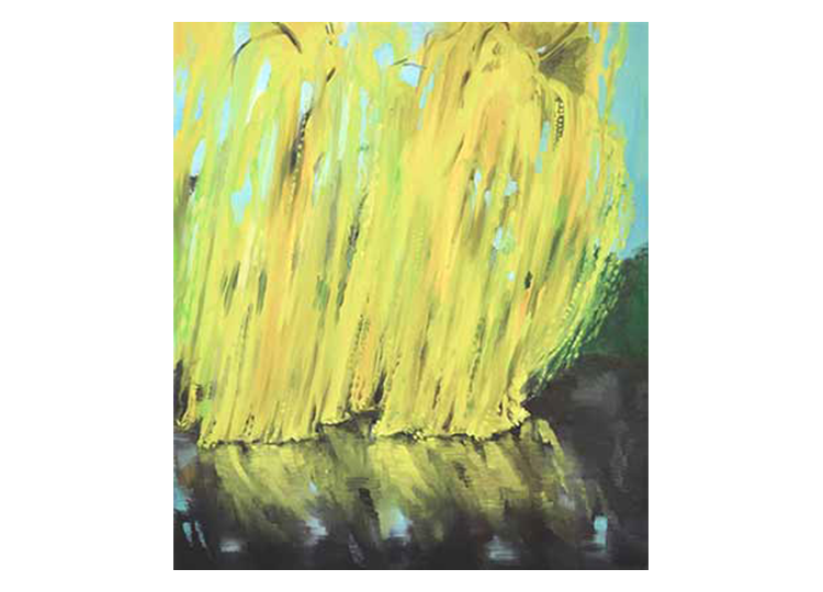Yellow tree over the water, 2019, by Anika Mariam Ahmed
