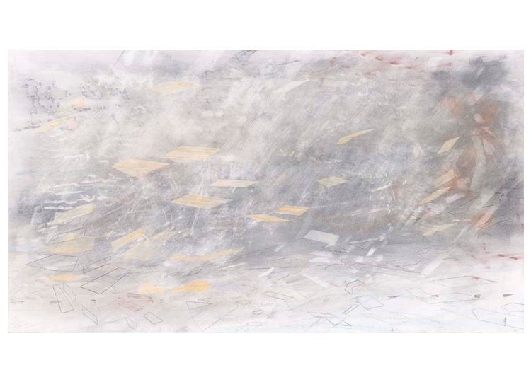 Zonder titel, naar Frans Hals, 2013, houtskool, pastelkrijt op papier, Dineke Blom