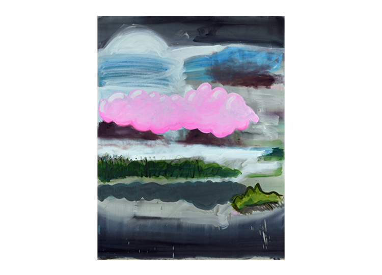 Untitled (roze wolk), 2018, oil on canvas, Steffen Vogelezang